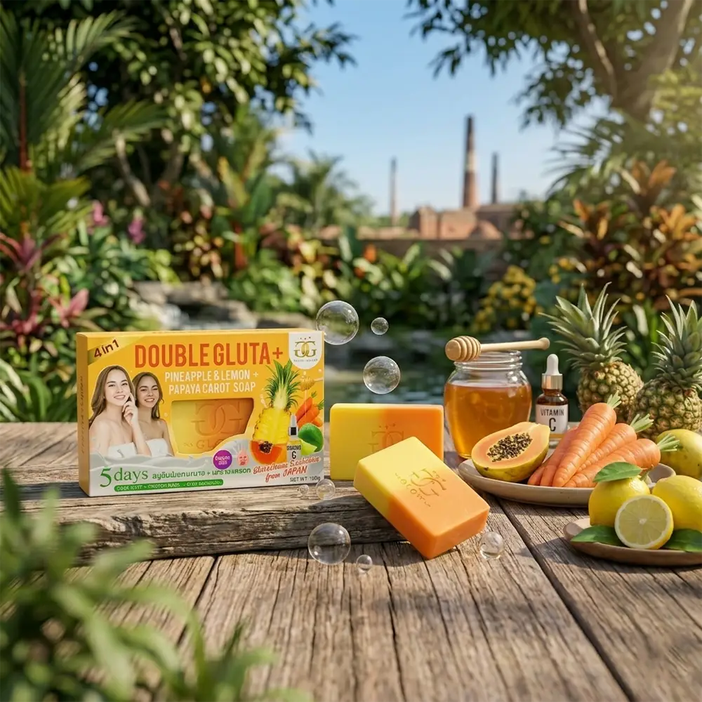 Double Gluta+ Pineapple & Lemon + Papaya Carrot Soap