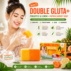 Double Gluta+ Pineapple & Lemon + Papaya Carrot Soap