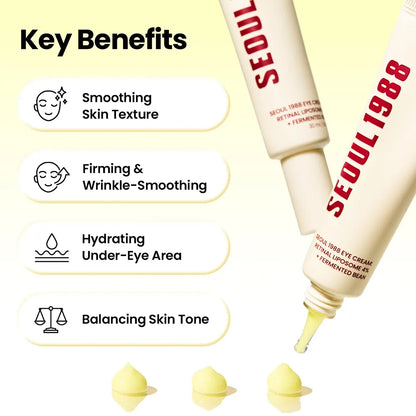 K-SECRET SEOUL 1988 Retinal Eye Cream : Retinal Liposome 4% + Fermented Bean 30 ml