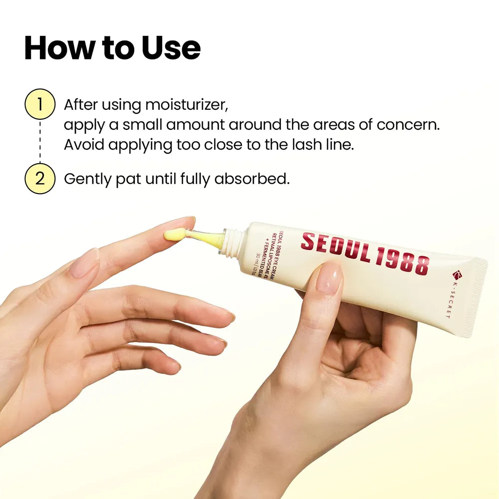 K-SECRET SEOUL 1988 Retinal Eye Cream : Retinal Liposome 4% + Fermented Bean 30 ml